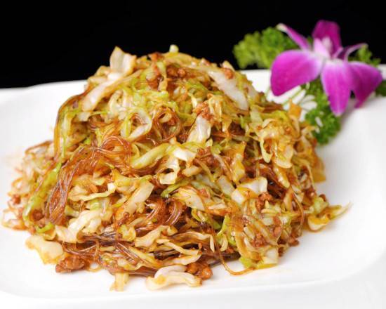 肉末圆白菜粉丝 Sauteed Ground Pork Cabbage with Vermicelli